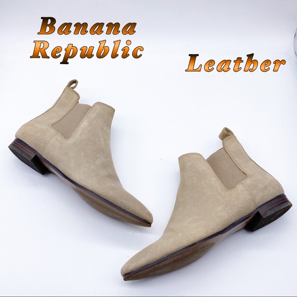 Banana Republic-Leather Taupe Slip on Bootie 7 - Picture 3 of 10